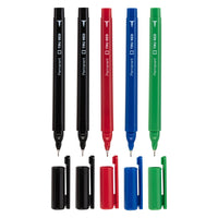 TRU RED Permanent Markers - Ultra Fine Tip - Assorted - 5 Pack-Marks most surfaces easily and resists fading