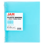 JAM Paper Plastic 0.5" 3-Ring Binder - Light Blue-Size: .5" Width | Holds up to 100 sheets of paper.