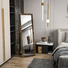 HOMCOM Full Length Mirror - 20.1" W x 57.9" H - Rustic Brown-Colour: Rustic Brown 