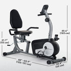 Soozier Recumbent Exercise Bike-Comfortable seat with high-density foam padding