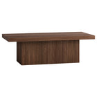 Hudson&Canal Torren 48" Wide Rectangular Fluted Coffee Table - Satin Walnut-A modern contemporary design for your living room, den, and more