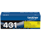 Brother TN431 Standard-Yield Yellow Toner Cartridge-Yellow toner produces vivid, colourful documents