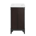 Modway Steamforge 36" Bathroom Vanity - White/Black-8" Centerset Holes
