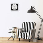 Marathon Large 12-Inch Analog Wall Clock with Auto-Night Light & Silent Sweep - Black/White (CL030057BK-WH1)-Ambient light sensor triggers a soft glow to illuminate the dial when placed in low light.