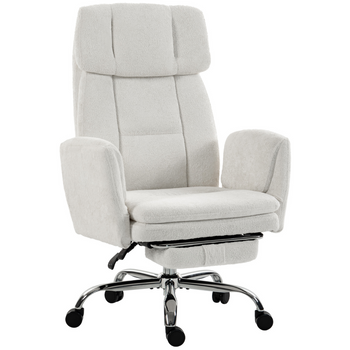 HOMCOM Big and Tall Office Chair with Flip Armrests for Cross Legged ...