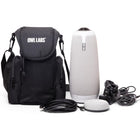 Owl Labs Meeting Owl 3 Soft-Sided Carrying Case for Meeting Owl Camera-Main pocket with zip closure holds the Meeting Owl. Identical zip-close side pockets hold the power supply and connectivity cabling. Side pocket holds the Expansion Mic.