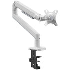 ShoppingAll Premium Monitor Arm Desk Mount for Single Screen - White-Full-motion ergonomics: tilt, swivel, rotate for comfortable viewing