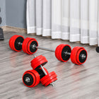 Soozier Adjustable Dumbbells Set - 66 lb Free Weight Set with Connector - 2 in1 Dumbbell Set-The adjustable dumbbell is easy to assemble 