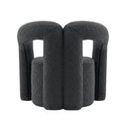 Manhattan Comfort Darian 32.68" Modern Boucle Upholstered Accent Chair - Black - 2 Pack-Delivered to you Fully Assembled! No Assembly Required