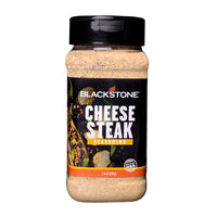 Blackstone Cheesesteak Seasoning-Salt, dehydrated onion, garlic and bell pepper, maltodextrin, whey, sugar, natural flavors (contains milk), hydrolyzed soy protein, paprika, spices, disodium inosinate, disodium guanylate and not more than 2% tricalcium phosphate added to prevent caking