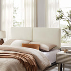 Modway Lindee Boucle Fabric King Headboard - Cream-Dense Foam Padding