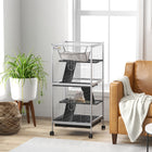 PawHut 45" H 4-Tier Small Pet Cage - Light Grey- A hammock included for good resting 