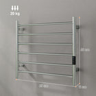 HOMCOM Towel Warmer - Stainless Steel Smart WiFi Heated Towel Rack - Silver-Overheat protection adds a layer of safety during operation