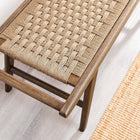 Modway Saoirse 47" Wove Rope Wood Bench - Walnut/Natural-Side Supports