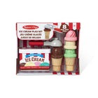 Melissa & Doug Scoop & Stack Ice Cream Cone Wooden Magnetic Pretend Play Food Set - Preschool Toy -Ice cream scoops store neatly in the sturdy plastic ice cream tub container