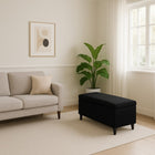 Brassex Torin Storage Ottoman - Black-Ample interior storage space