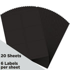 JAM Paper Mailing Address Labels - 3 1/3 x 4 - Black - 2 sets of 120-Size: Large (4 x 3.3 inches)