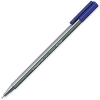 Staedtler Triplus Fineliner Porous Point Pens – 0.3mm – Blue-Feature an ergonomic, lightweight triangular barrel for effortless, fatigue-free writing