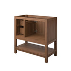 Modway Ashlyn 36" Wood Bathroom Vanity Cabinet - Walnut-Soft-close Hinges