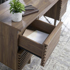 Modway Render 61" Office Desk - Walnut-Durable Particleboard Construction