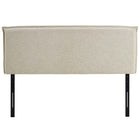 Modway Camille Upholstered Fabric Queen Headboard - Beige-Solid Wood Frame