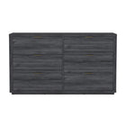 Manhattan Comfort Evelyn 60" Modern 6-Drawer Double Dresser - Charcoal Grey-Modern Sophistication – A sleek, sculpted silhouette with softly rounded edges and clean symmetry brings a sense of quiet luxury to any space
