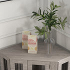 PawHut 41" Corner Dog Crate Furniture with Cushion - Grey-Colours: Grey, Walnut Brown 