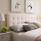 Modway Lily Biscuit Tufted Performance Velvet Queen Headboard - Pink-Durable Stain-Resistant Fabric