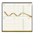 Brownline 2026 Executive Weekly Pocket Planner Sewn Binding - 6-7/8" x 3-3/16" - Assorted Colours - Trilingual-Coloured world maps