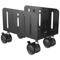 ShoppingAll Adjustable Mobile Computer Tower Stand - Black-Compatibility: Fits most mini-ITX (Small Form Factor), Micro ATX (Mini Tower), ATX (Mid Tower) computer cases (Check the width of your case before purchasing)