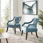 Modway Harken Performance Velvet Accent Chair - Light Blue - Set of 2-Performance Velvet Polyester Upholstery