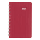 Blueline 2027 DuraFlex Weekly Diary with Twin-Wire Binding and Two-Piece Poly Cover – 8" x 5" – Assorted Colours – Bilingual-Twin wire binding with DuraFlex textured 2-piece poly cover