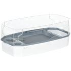 PawHut Turtle Tank Kit with Basking Platform and Pump - White-Water pump and rainwater pipe ensure a healthy and comfortable space for your pet turtle 
