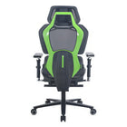 TygerClaw DuoFlex Ergonomic High Back Gaming Chair - Black/Green-Featuring a cutting-edge weight balance system with four locking positions and a seat slider
