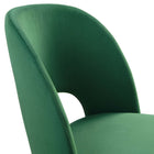 Modway Rouse Performance Velvet Dining Side Chair - Emerald-8