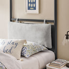 Modway Marlowe 4-Poster Canopy Metal Twin Platform Bed - Charcoal-Poplar Wood Slat Support System