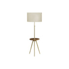 Monarch Specialties 63" H Contemporary Floor Lamp - Gold Metal / Ivory / Cream Shade-A sleek and modern 66"h floor lamp in gold metal topped with a contemporary drum shaped, linen ivory fabric shade and a base that has a stylish tripod design