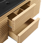 Modway Render 48" Wall-Mount Bathroom Vanity - Oak/Black-9