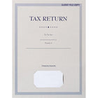 JAM Paper Presentation Folders - Front Card Slit - Pre-Printed Tax Return Design - 9" x 12" - 25 Pack-Designed with 4-inch-high interior pockets on either side, and a slot for business cards (3 1/2" x 2”) on the front cover