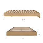 Nexera Platform Bed Frame - Queen Size - Natural Maple-7