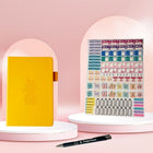 Wamaco Pineapple Planning Essestial Collection - Yellow Undated Planner, Stickers, Pen-Professional – Our Planner Essentials Collection adds a beautiful touch to all its uses. The ball point pen writes smoothly and the stickers helps to draw attention to important days and commitments.
