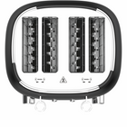 Salton NuRetro Digital 4 Slice Toaster - Midnight Black-Removable stainless steel crumb tray simplifies clean up and keeps counters tidy.