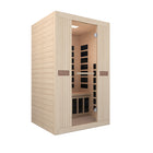 Westinghouse 2-Person Infrared Sauna with Light Therapy - 46" W x 40" D - Natural Wood-Seven high performance infrared carbon film heating panels