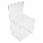 Eddie's Hang-Up Display Ltd. Ballot Box with Sign Holder - 5.5" W x 7" H - Clear-7" Square Ballot Box
