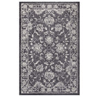 Modway Kazia Distressed Floral Lattice Area Rug - 5 ft W x 8 ft L - Dark Grey/Ivory-Distressed Floral Lattice Area Rug