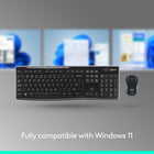 Logitech MK270 Wireless Keyboard and Mouse Combo for Windows-Fully compatible with Windows 11