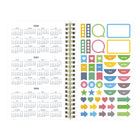 Blueline - Agenda Scolaire Hebdomadaire/Mensuel - 8 po H x 5 po l - Motif Floral - Anglais-Section mots de passe