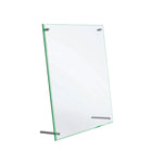 Deflecto Beveled Edge Sign Holder - 8 1/2" x 11" - Green Tinted Border-Premium sign holder with a green tinted edge that looks like real glass