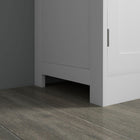 HOMCOM 23.6" L Storage Cabinet for Living Room - White-Place it in your kitchen, living room, dining room or study for added storage space