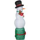 GEMMY Airblown Inflatable Christmas Snowman on Gift Box - 83"-Self-inflates in seconds